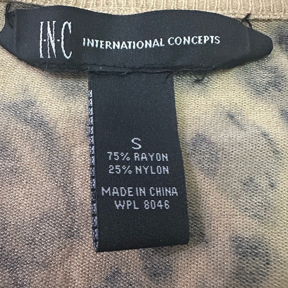 INC International Concepts Leopard Print Cardigan - Picture 6 of 6